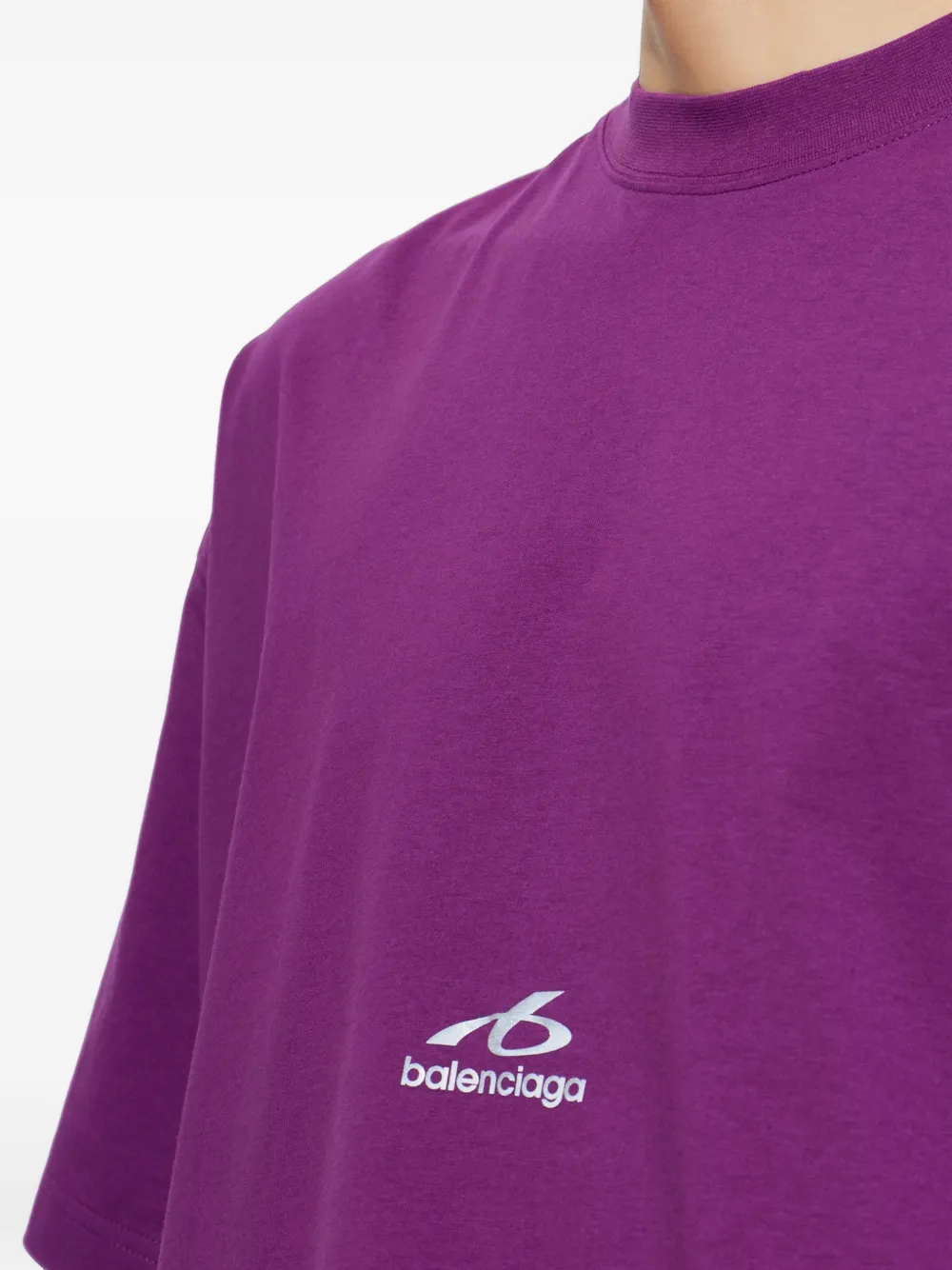 Balenciaga T-shirt met logoprint Paars