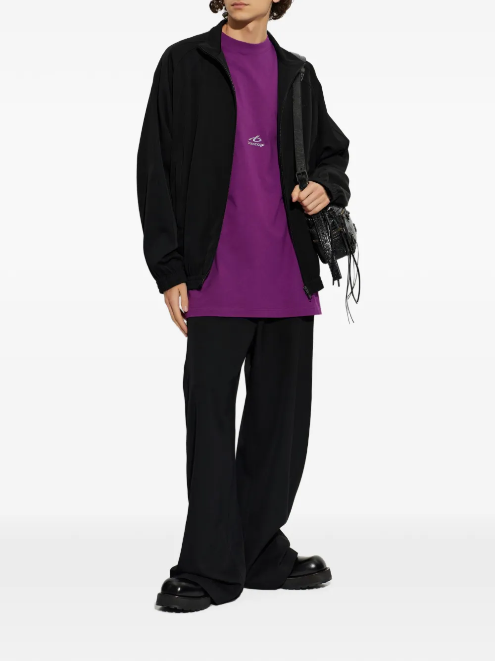 Balenciaga T-shirt met logoprint Paars