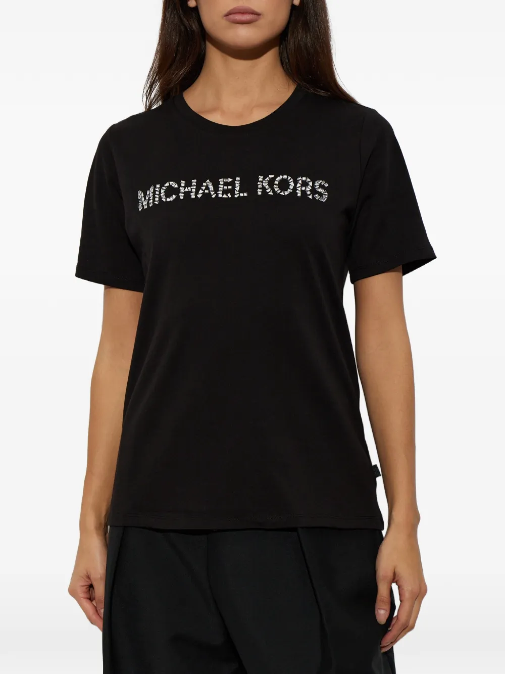 Michael Kors T-shirt verfraaid met kristallen Zwart
