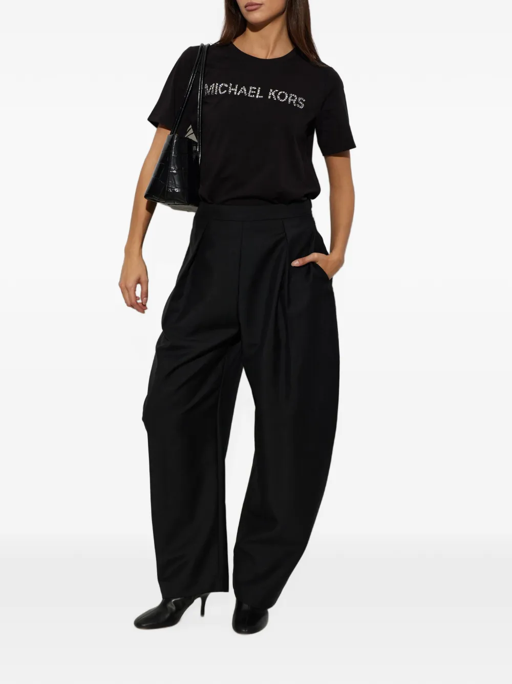 Michael Kors T-shirt verfraaid met kristallen Zwart