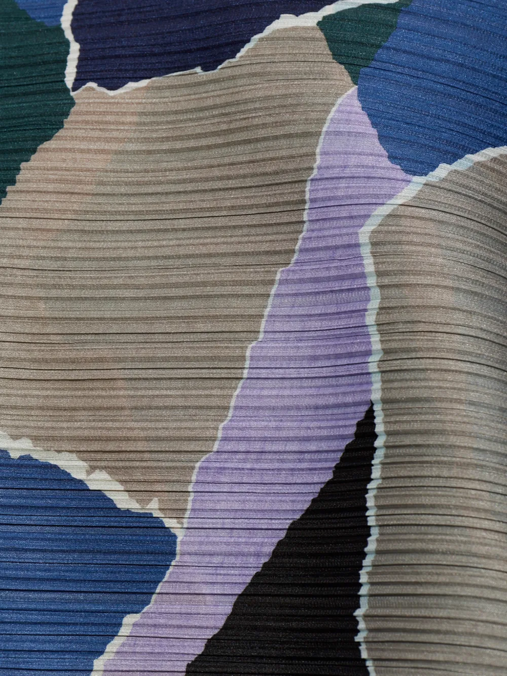 Pleats Please Issey Miyake Surprise! mini-jurk met plooien en abstracte print Paars