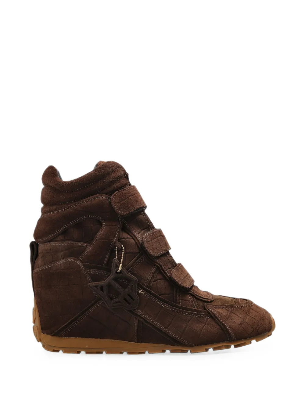 NAKED WOLFE Element croc-effect suede sneakers - Marron