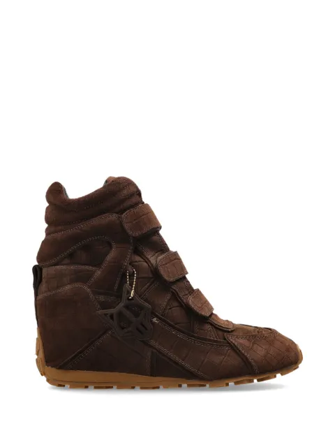 NAKED WOLFE Element croc-effect suede sneakers