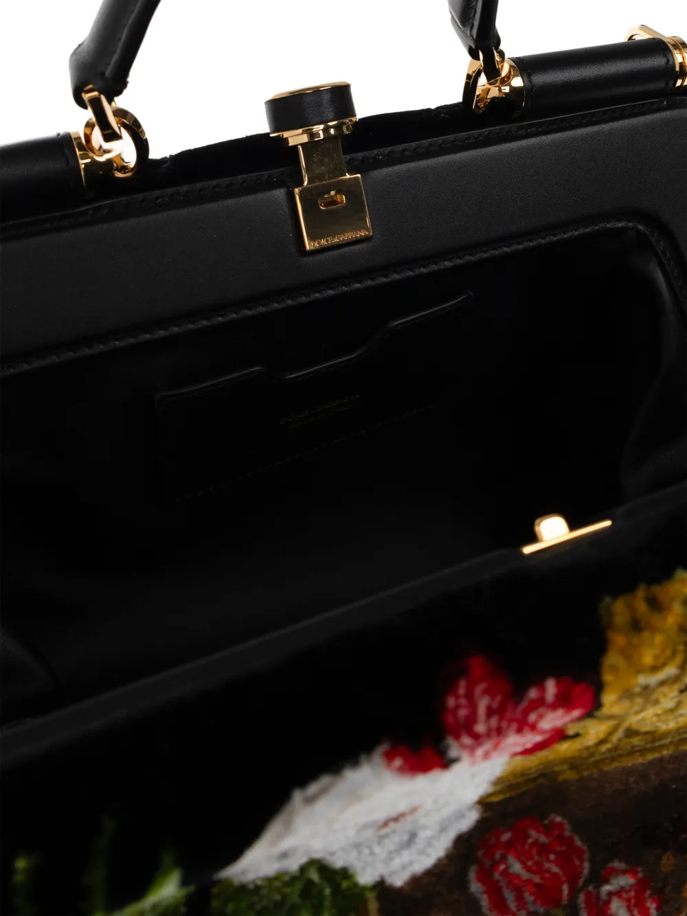 Dolce & Gabbana Grandma shopper met bloemen-print Zwart