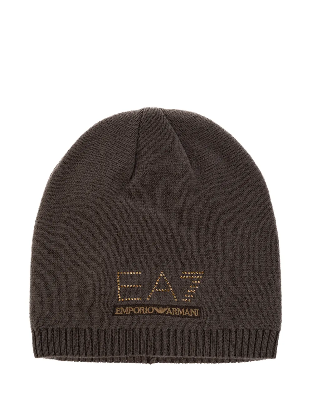 Ea7 Emporio Armani Muts en sjaal verfraaid met stras Bruin