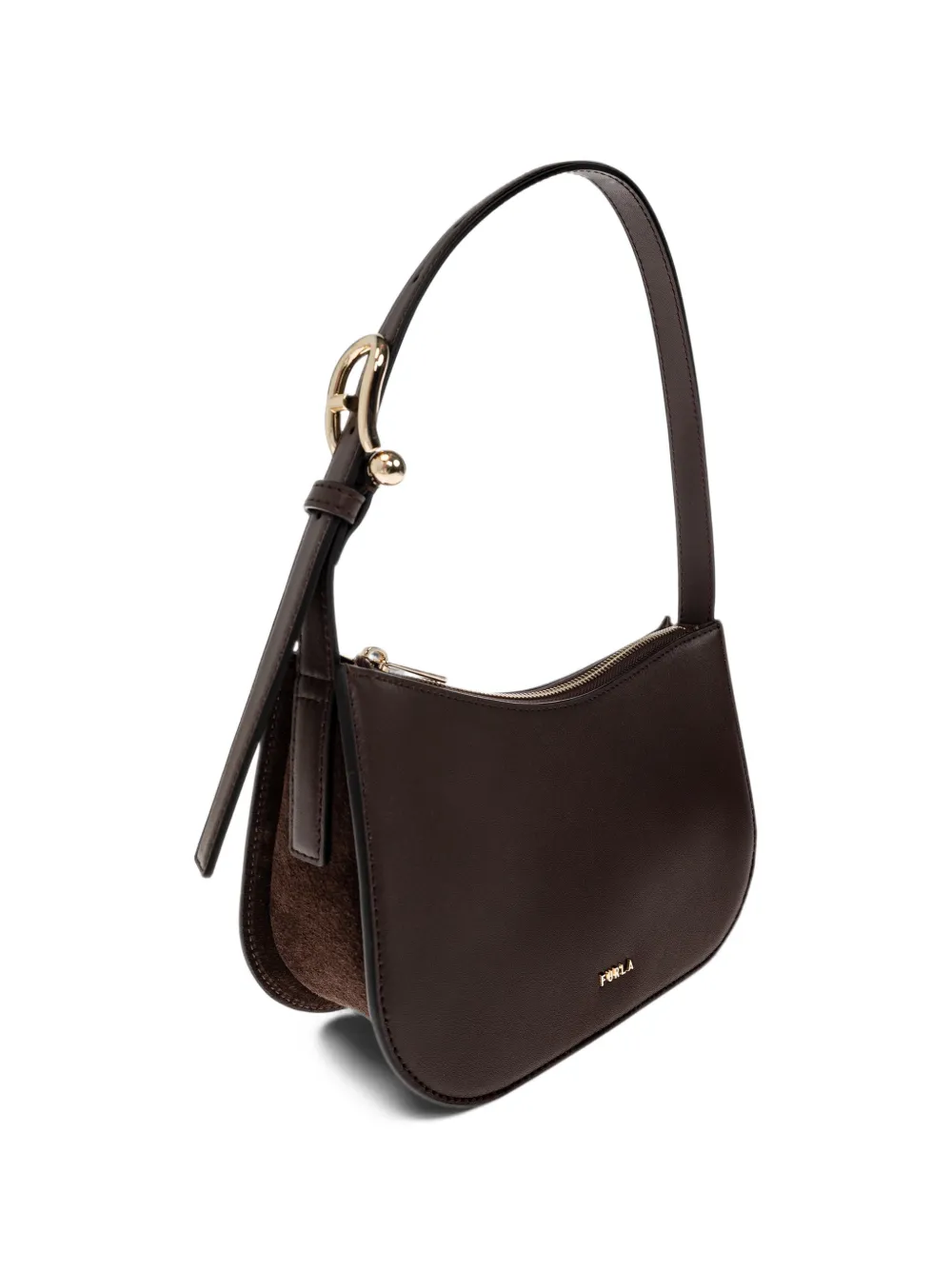 Furla Sara leren schoudertas Bruin