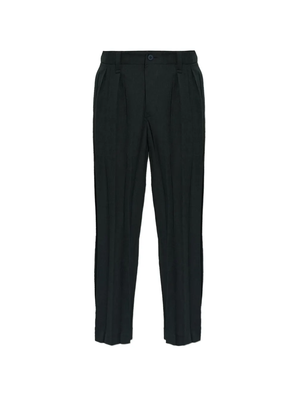 Homme Plissé Issey Miyake Edge Ensemble pleated tapered trousers Groen