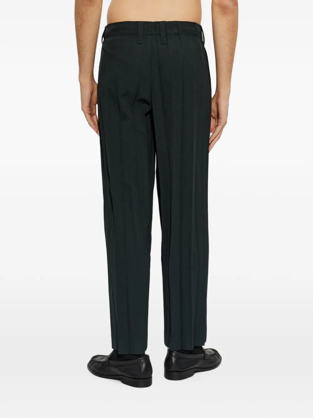 Homme Plissé Issey Miyake Edge Ensemble pleated tapered trousers Groen