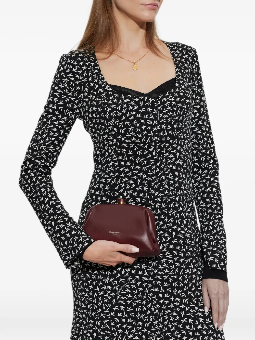 Dolce & Gabbana Grandma leren mini-clutch Rood