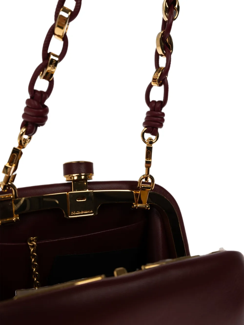 Dolce & Gabbana Grandma leren mini-clutch Rood