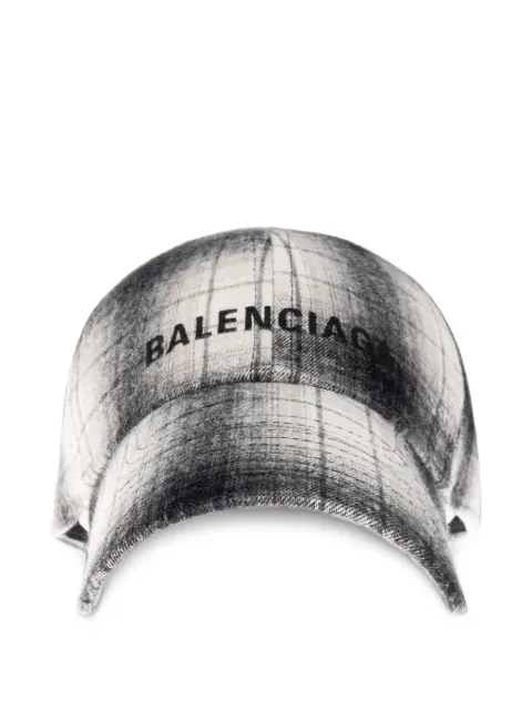 Balenciaga logo cap in black/white