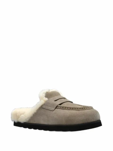 NAKED WOLFE Corded shearling-lined loafer 