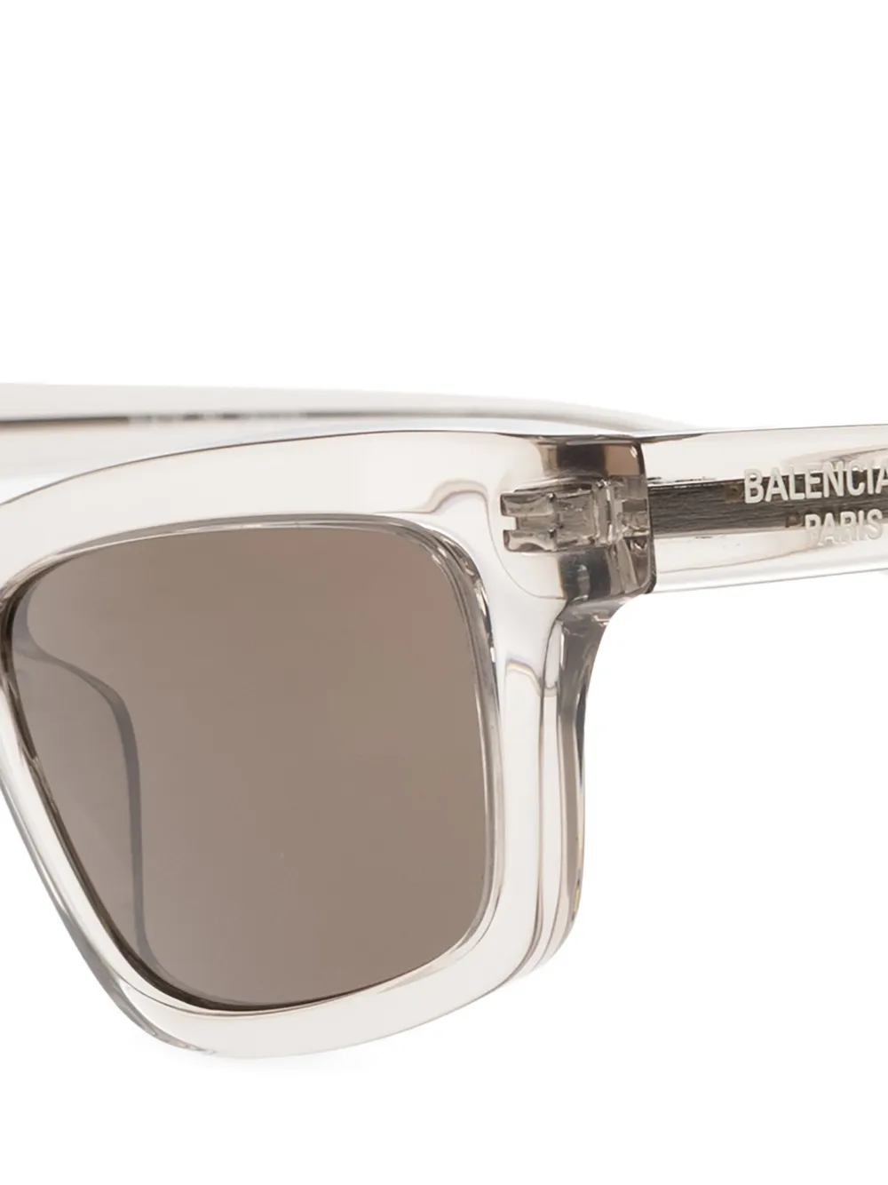 Balenciaga Zonnebril met rechthoekig montuur Beige
