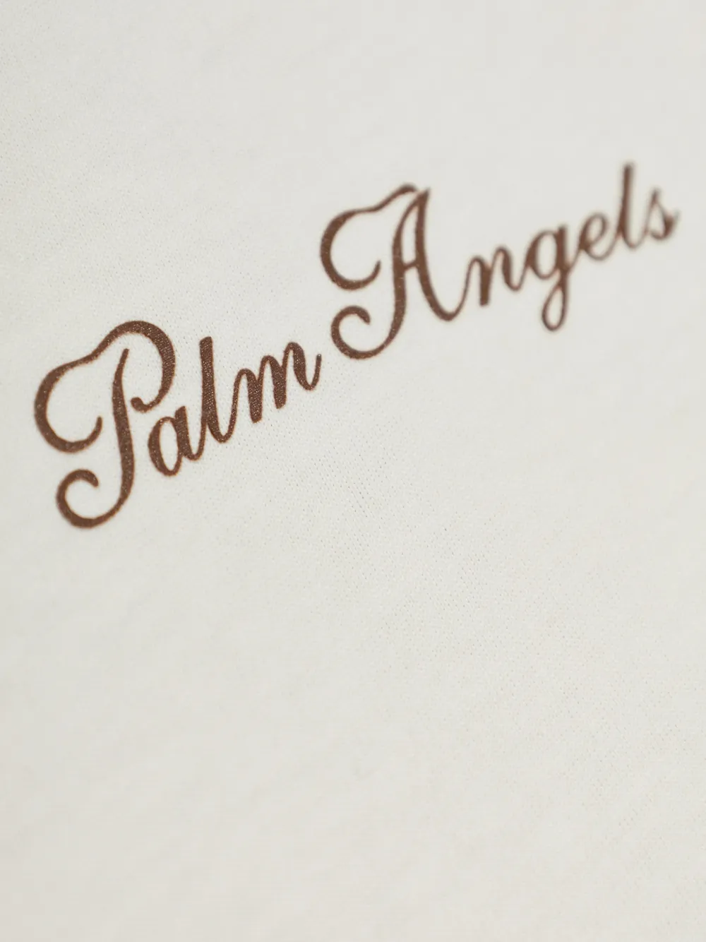 Palm Angels Katoenen T-shirt met logoprint Beige