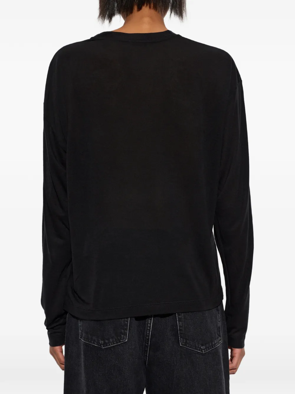 AGOLDE Sasha T-shirt met lange mouwen Zwart