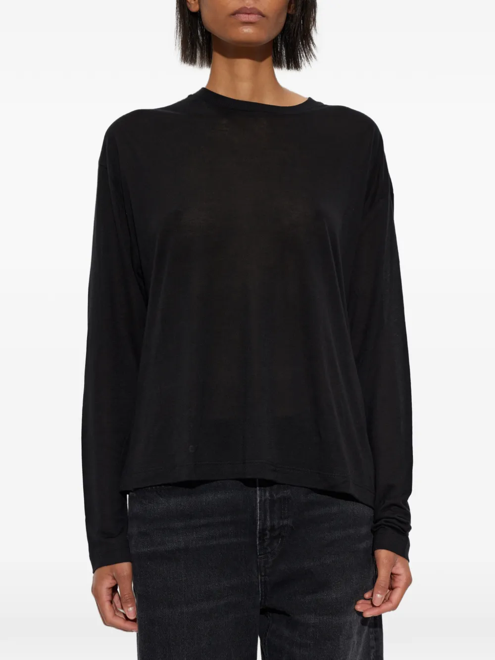 AGOLDE Sasha T-shirt met lange mouwen Zwart