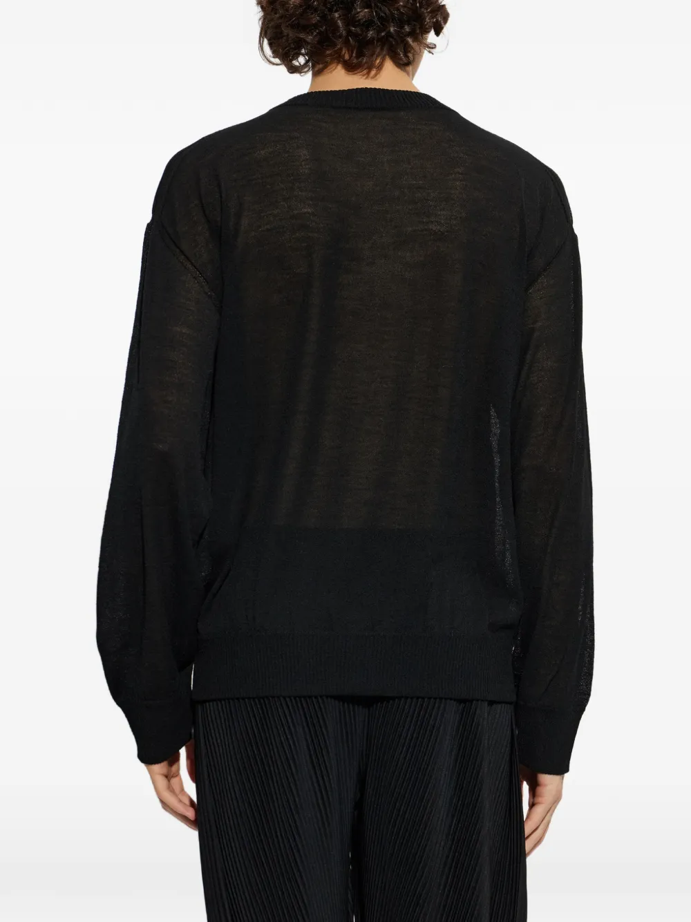 Homme Plissé Issey Miyake Ribgebreide trui Zwart