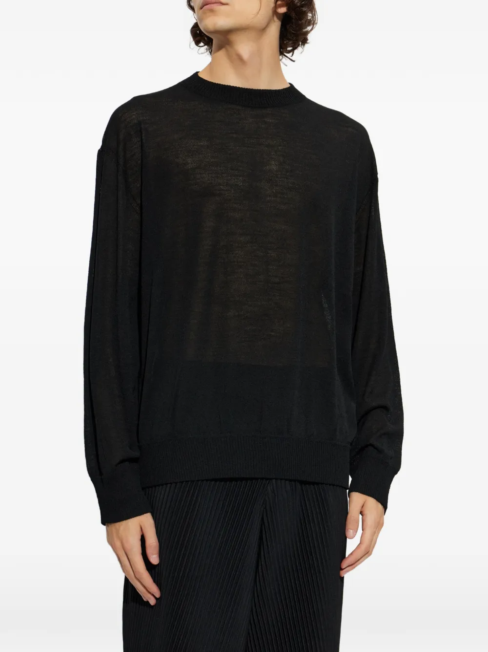 Homme Plissé Issey Miyake Ribgebreide trui Zwart