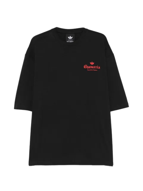 Willy Chavarria x Adidas logo-print rose-print T-shirt