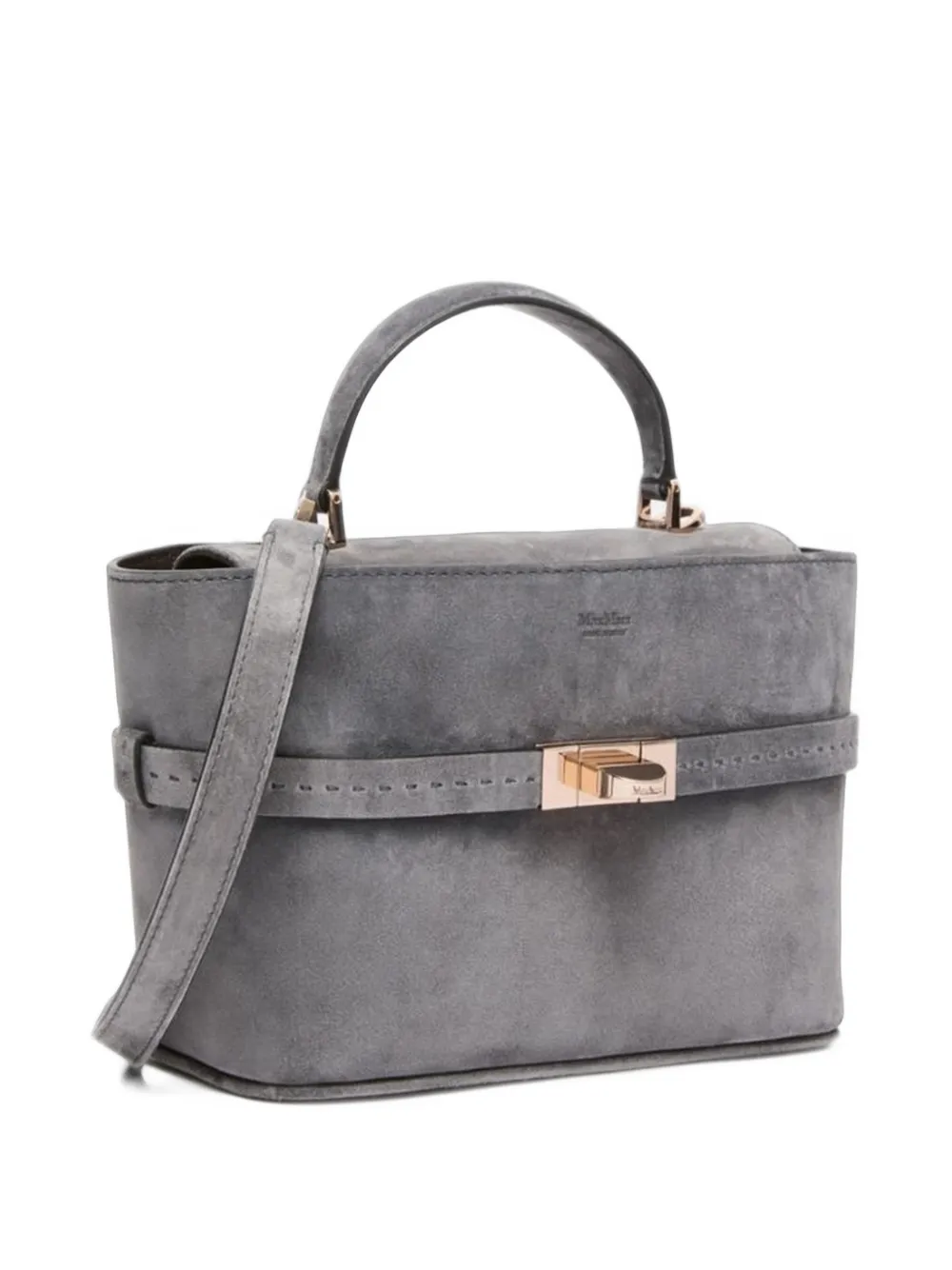 Max Mara extra-small Margaux suede tote bag Grijs
