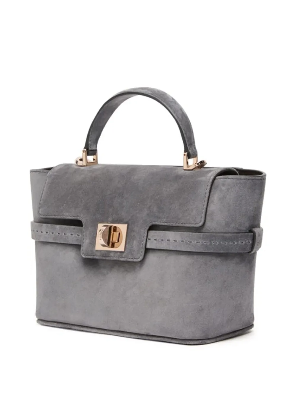 Max Mara extra-small Margaux suede tote bag Grijs