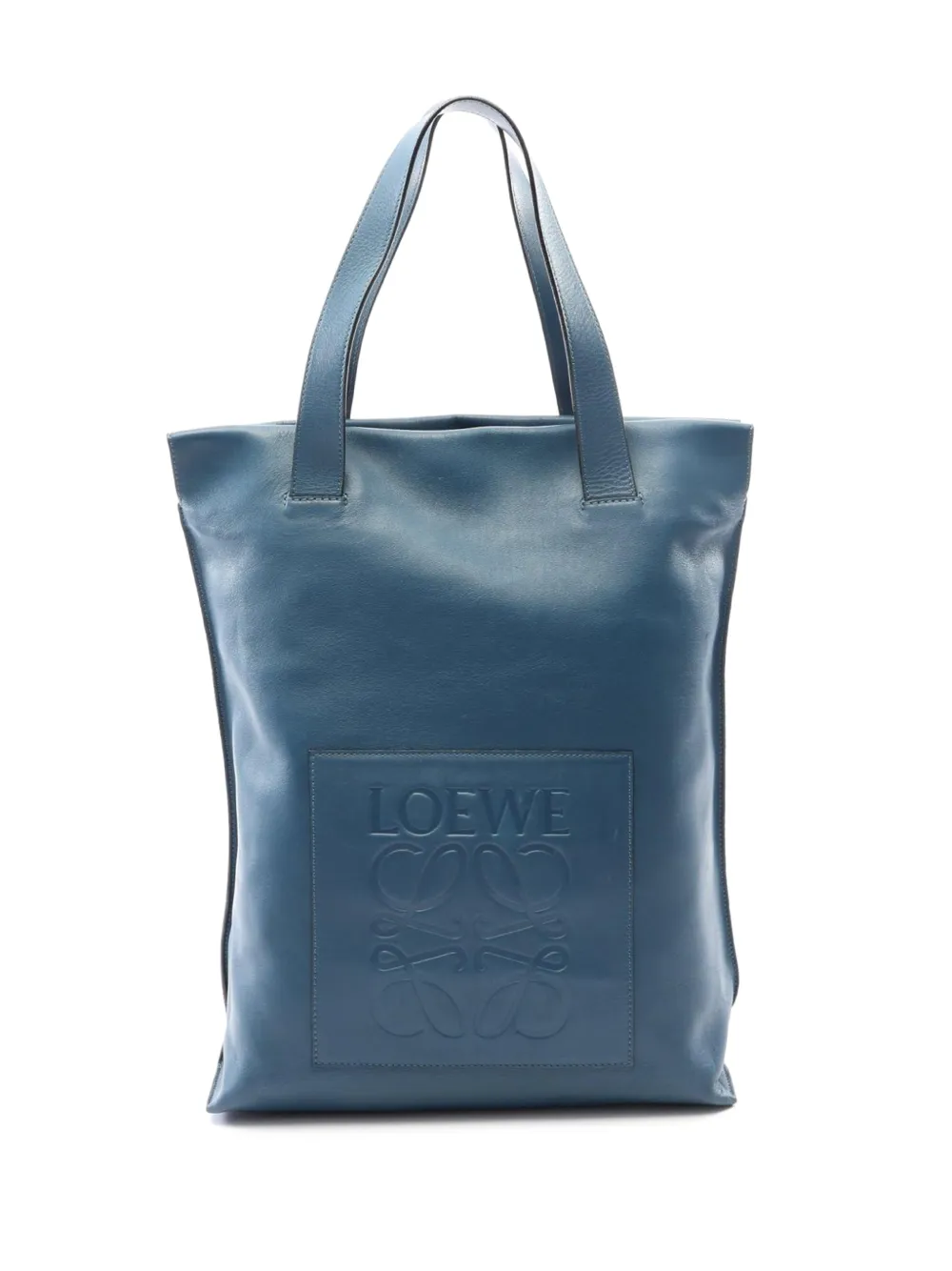 Loewe Pre-Owned 2010-2026 Anagram Leather Shopper tote bag - Bleu Loewe Pre-Owned 2010-2026 Anagram Leather Shopper tote bag - Bleu