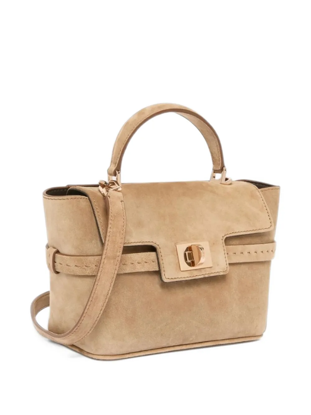 Max Mara extra-small Margaux suede tote bag Beige