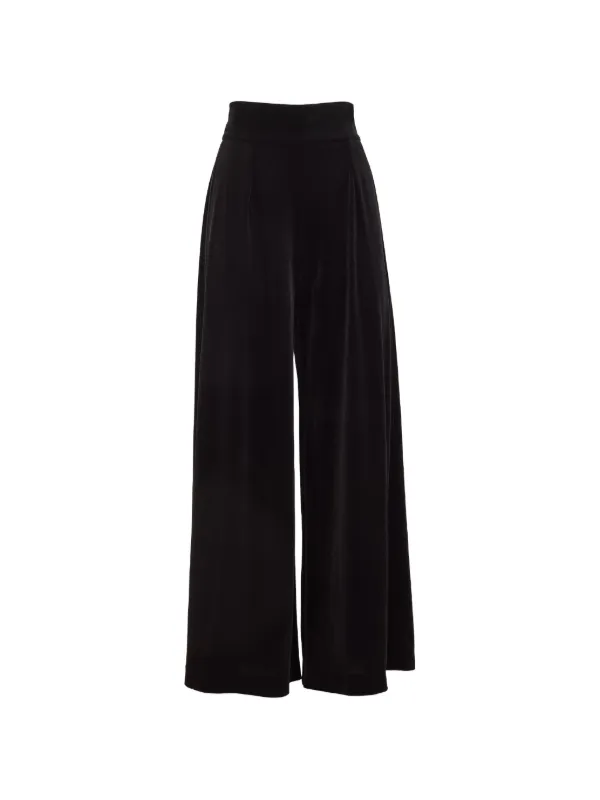 Loretta Caponi Egnazia Palazzo Pants in Black