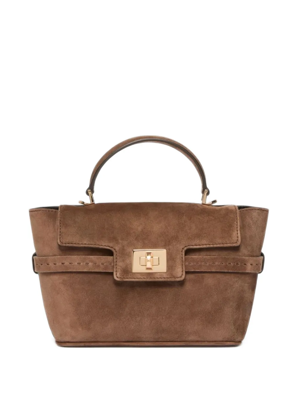 Max Mara extra-small Margaux suede tote bag Bruin