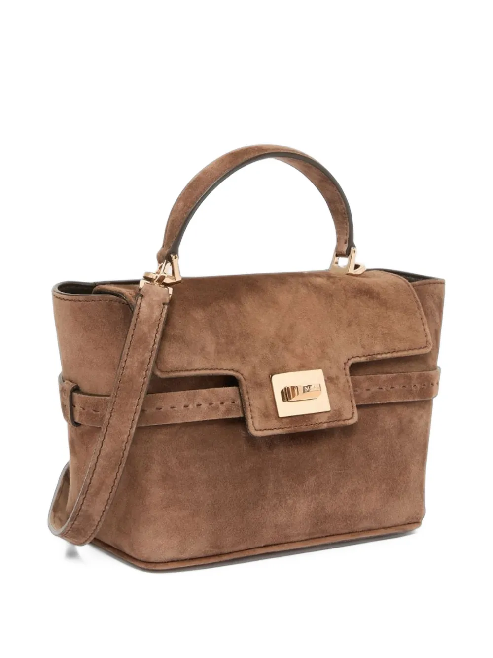 Max Mara extra-small Margaux suede tote bag Bruin