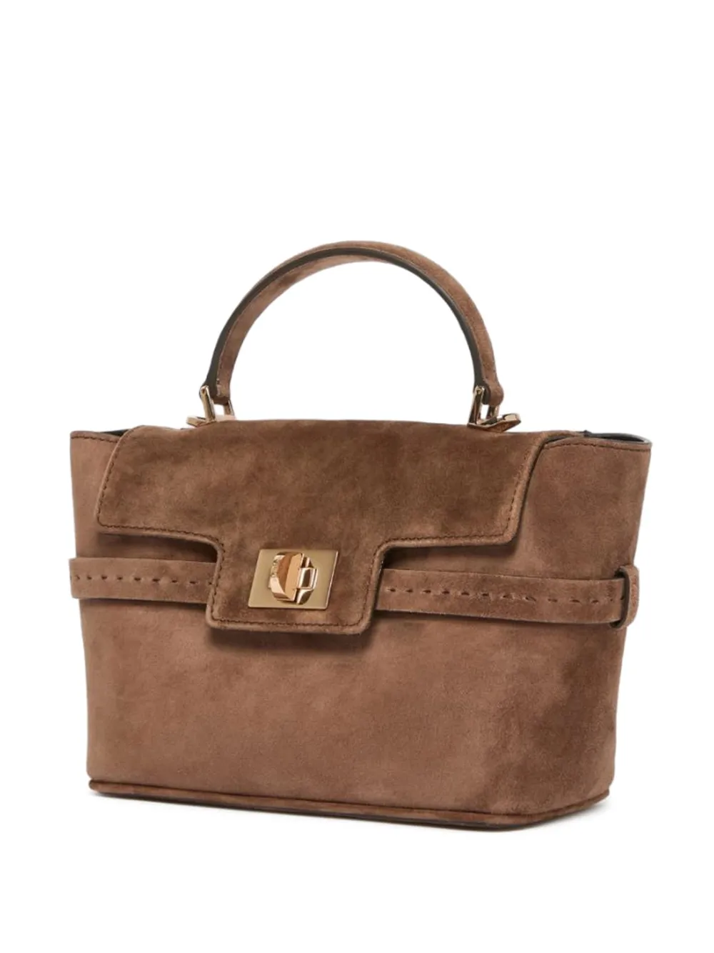 Max Mara extra-small Margaux suede tote bag Bruin