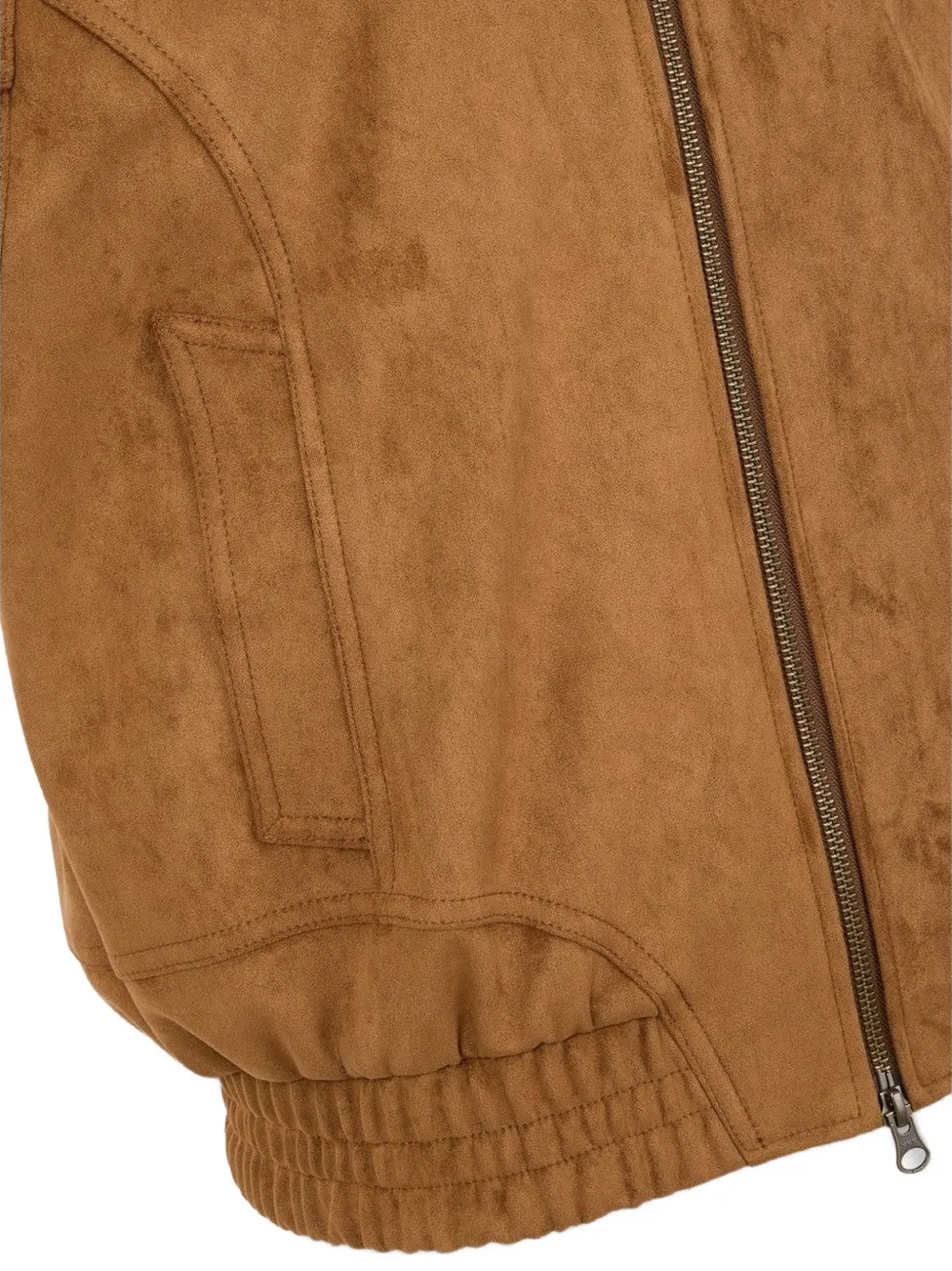 TOMBOY Jack met afneembare capuchon en suède-effect Bruin