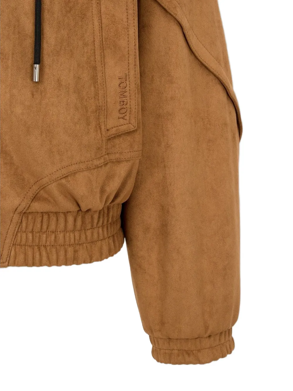 TOMBOY Jack met afneembare capuchon en suède-effect Bruin