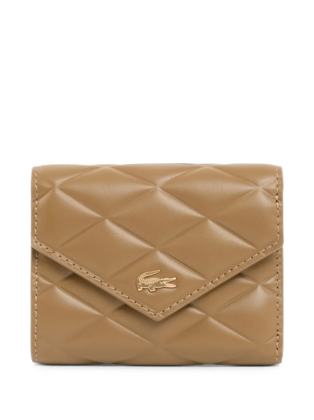 Lacoste Crocodelle leather billfold wallet - Nude