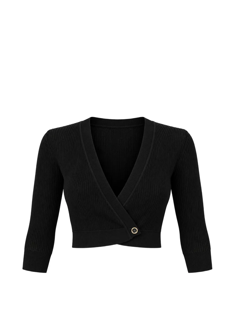Elisabetta Franchi ribbed-knit cropped sweater - Noir Elisabetta Franchi ribbed-knit cropped sweater - Noir