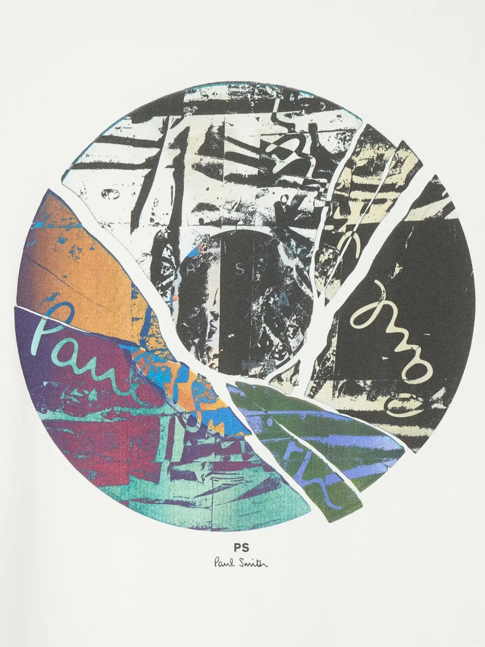PS Paul Smith Broken Record T-shirt met grafische print Wit