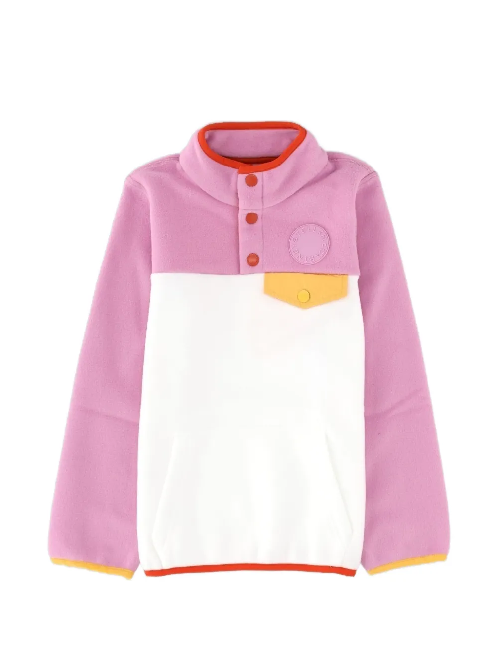 Stella McCartney Kids colour-block fleece sweater - Rose Stella McCartney Kids colour-block fleece sweater - Rose