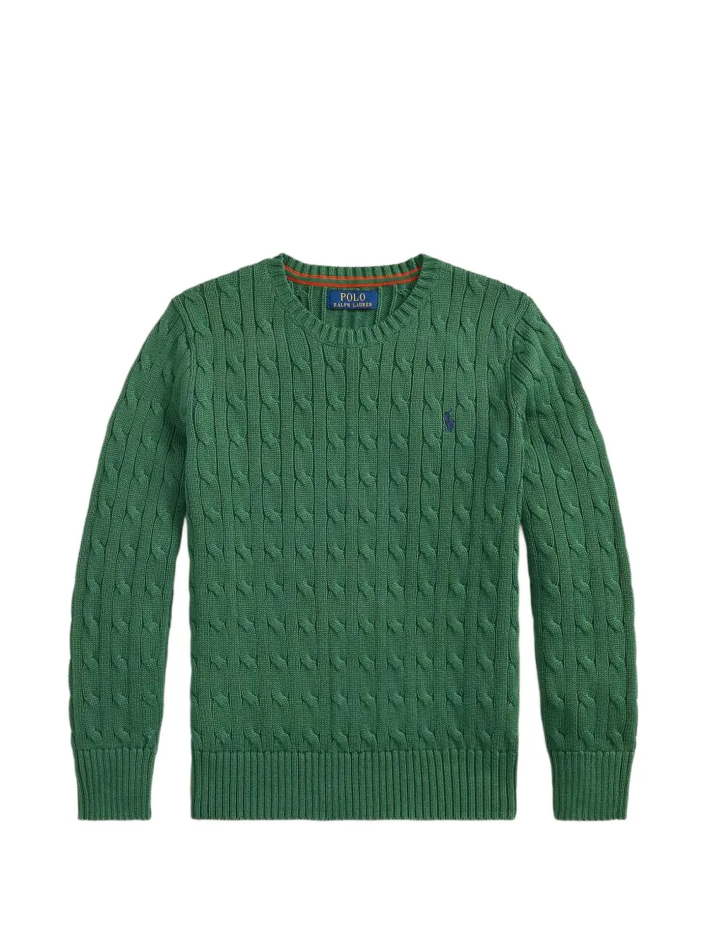 POLO RALPH LAUREN KIDS Maglione intrecciato in cotone - Verde