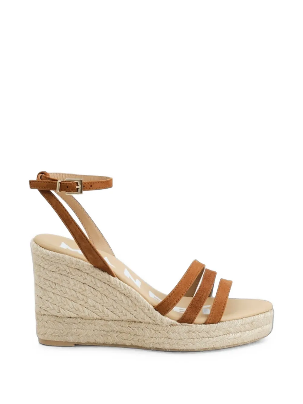 Manebi Suede Wedge Espadrilles In Brown
