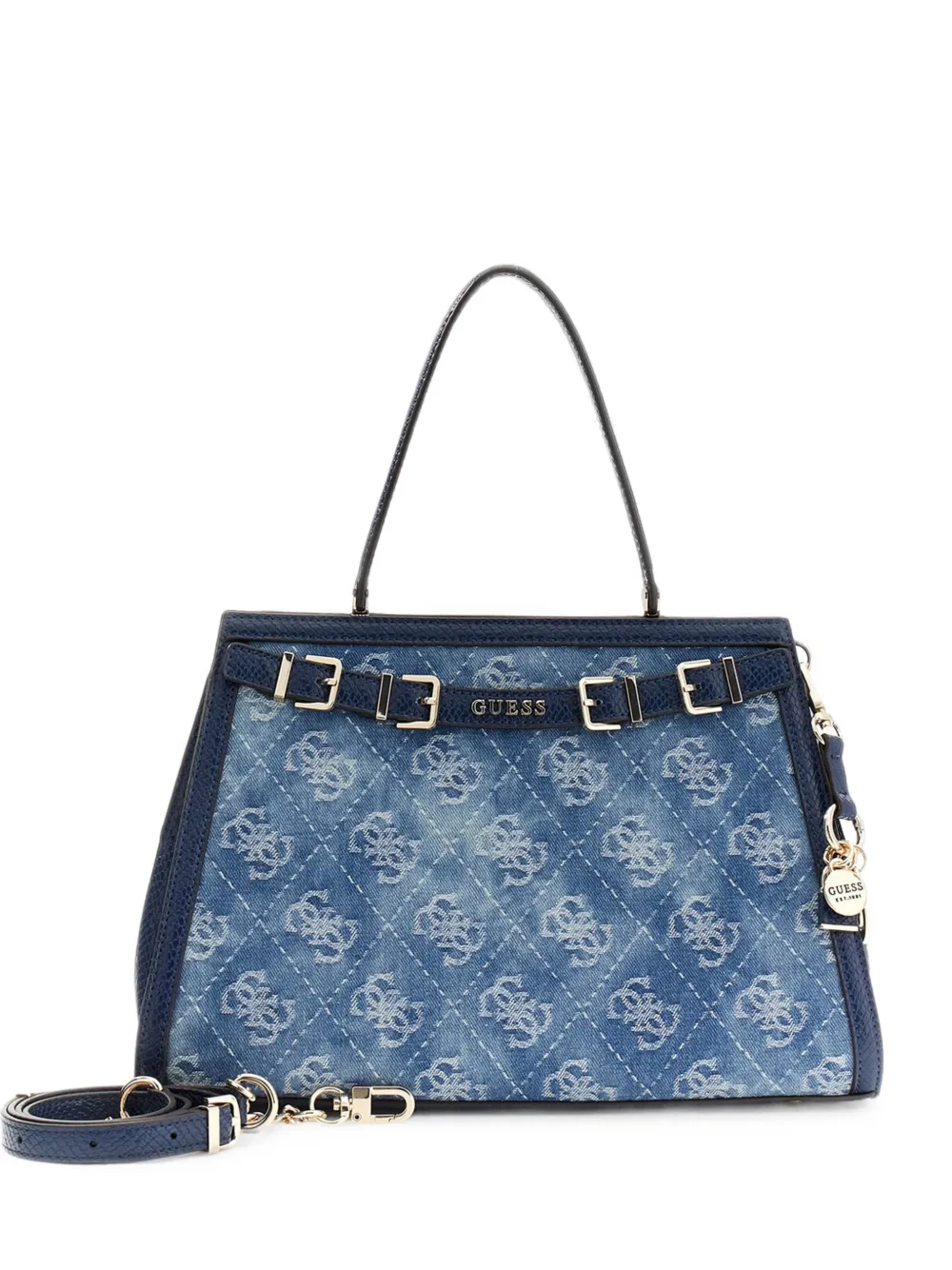 GUESS USA Dovie Satchel-Tasche mit Logo - Blau
