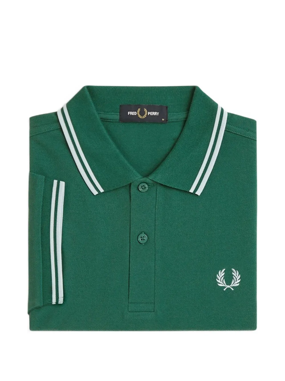 Fred Perry M3600 piqué poloshirt met dubbele bies Groen