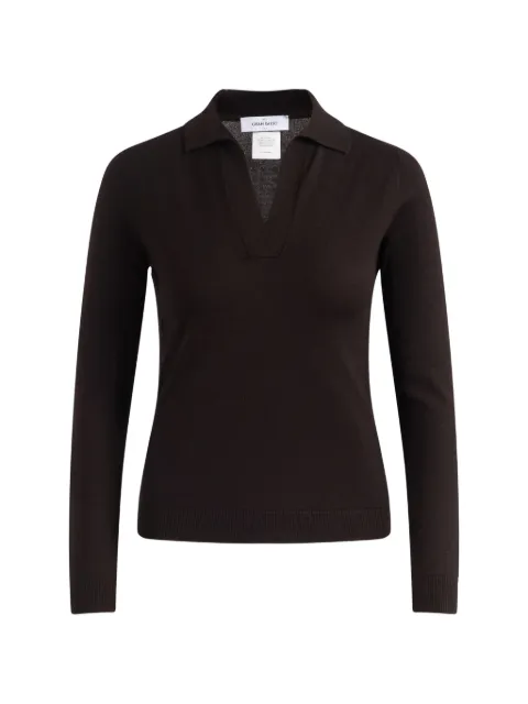 Gran Sasso polo-collar V-neck sweater