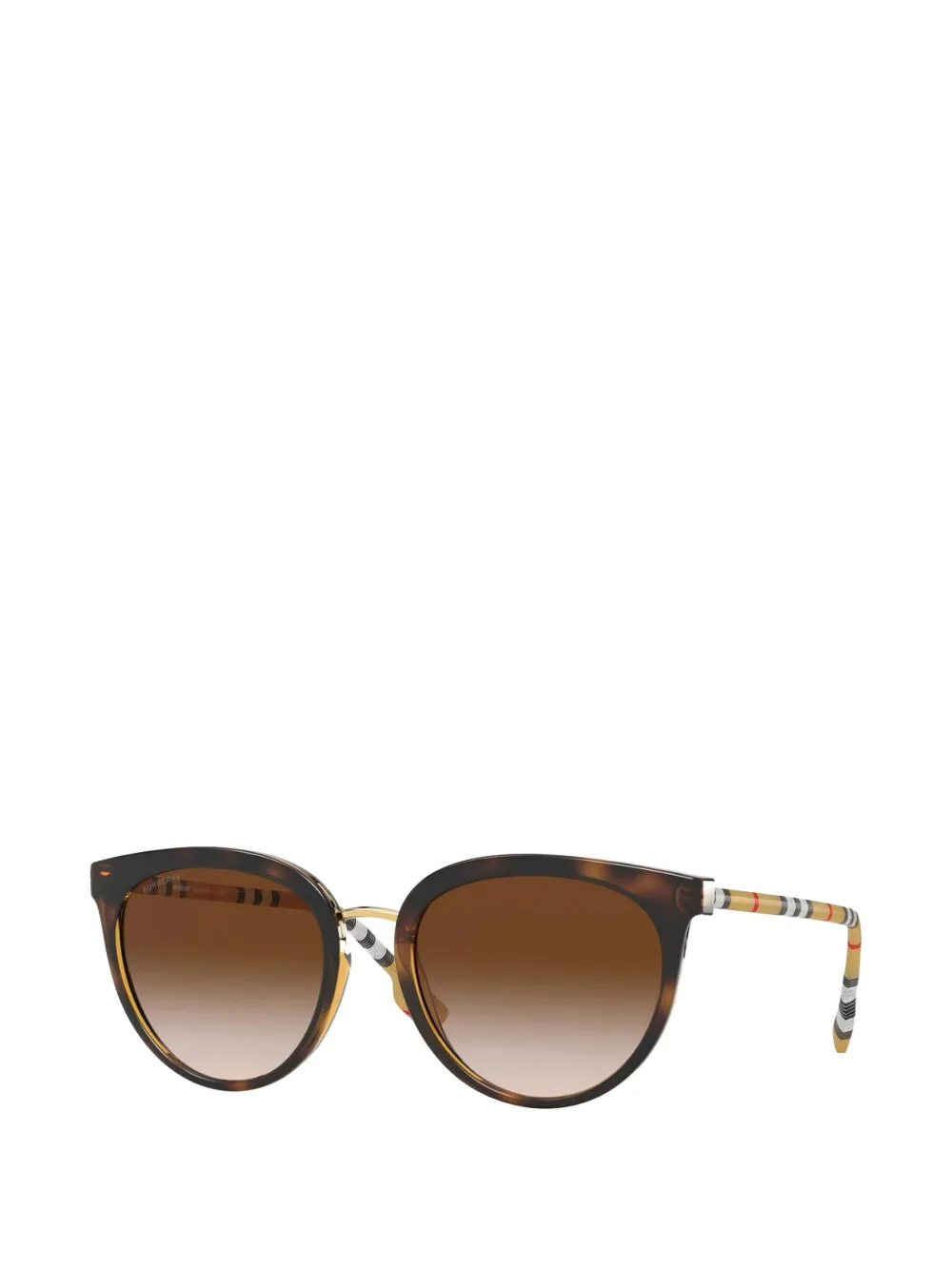 Burberry Eyewear tortoiseshell-effect check-pattern sunglasses - Marron Burberry Eyewear tortoiseshell-effect check-pattern sunglasses - Marron