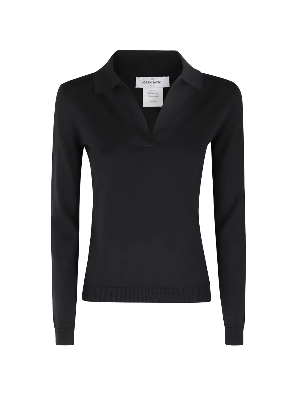 Gran Sasso polo-collar sweater - Nero