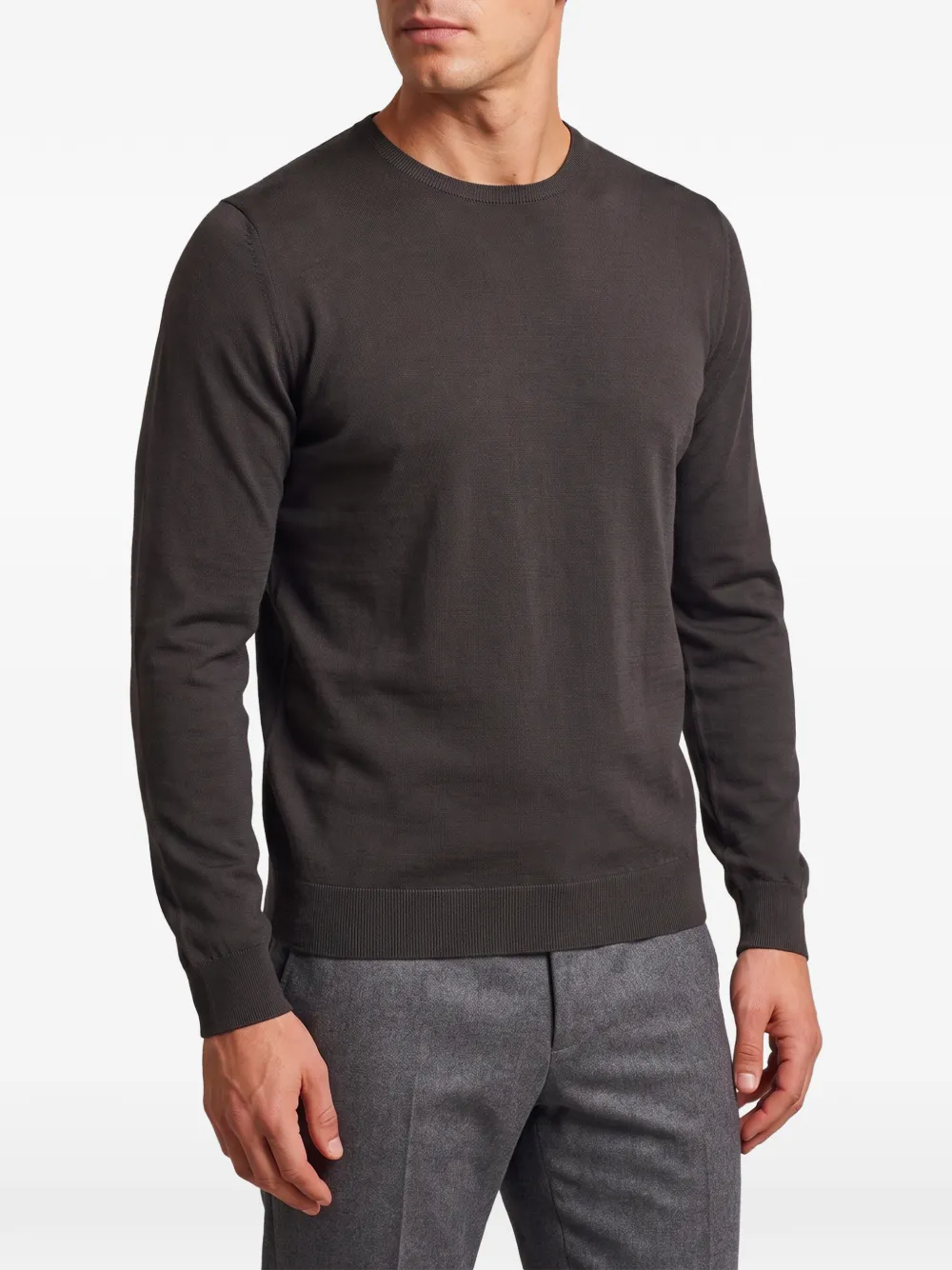 John Smedley Cherwell fijngebreide trui Bruin