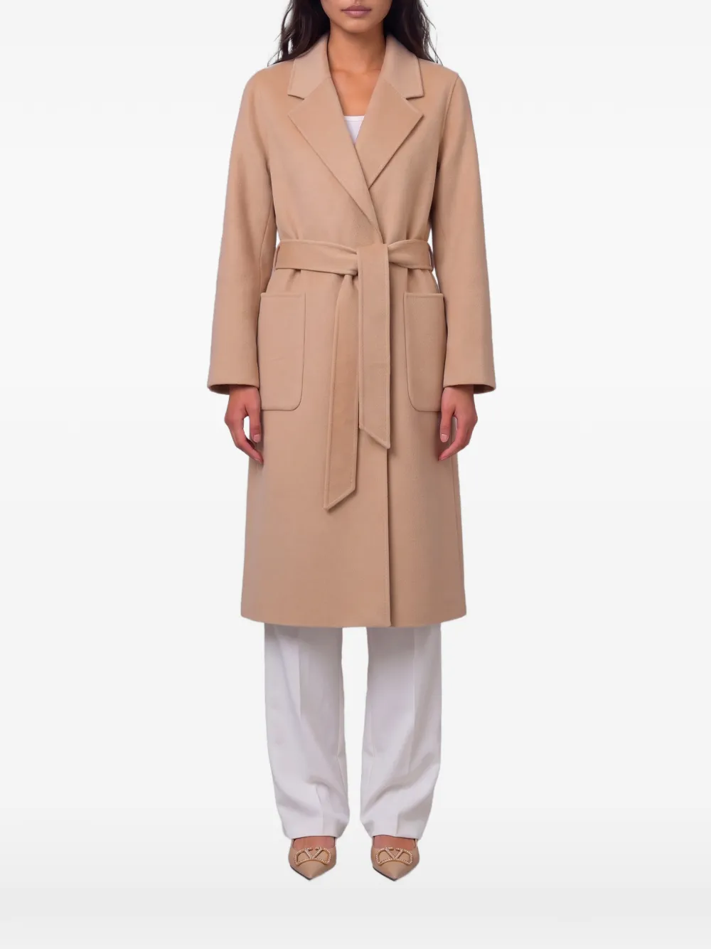 IVY OAK Iocelia belted wool coat - Toni neutri