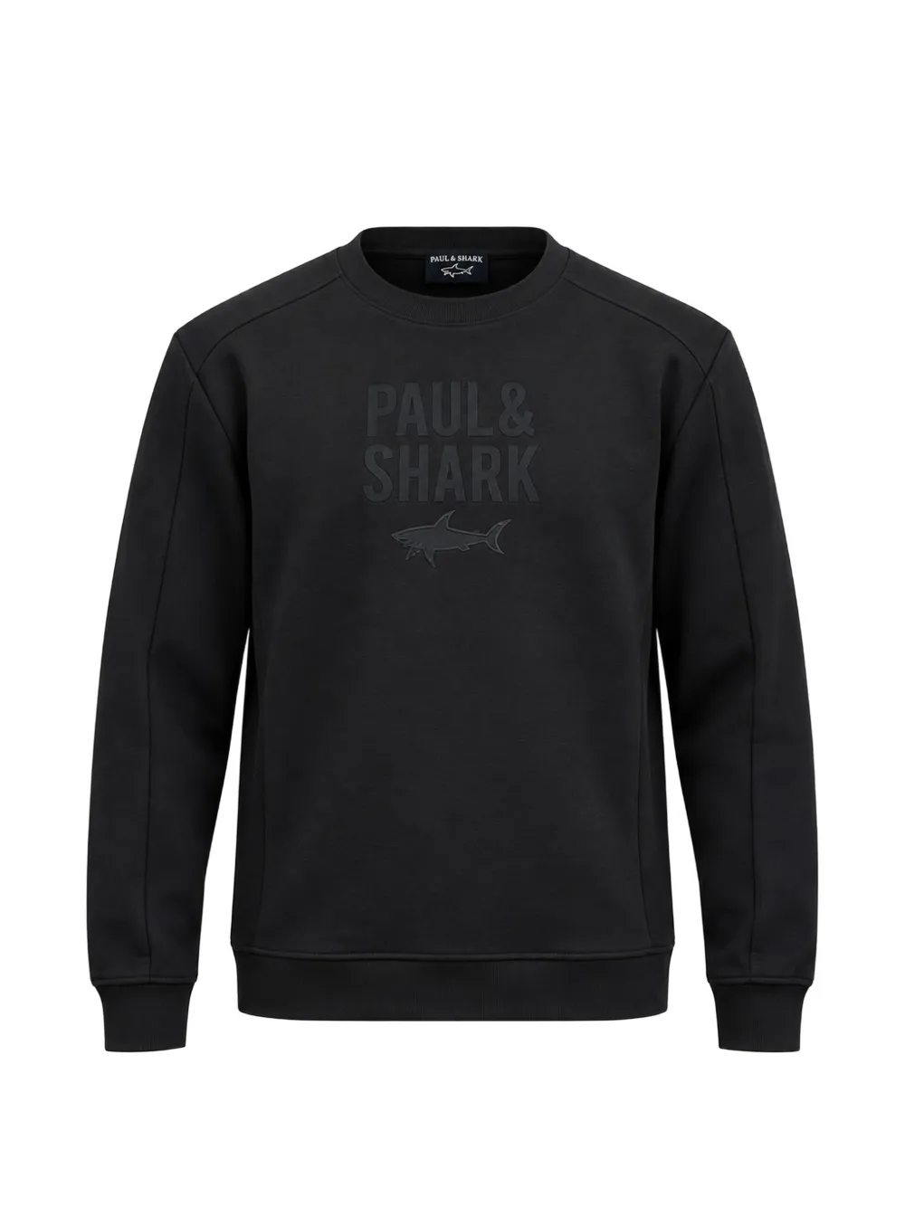 Paul & Shark logo-print cotton sweatshirt - Noir
