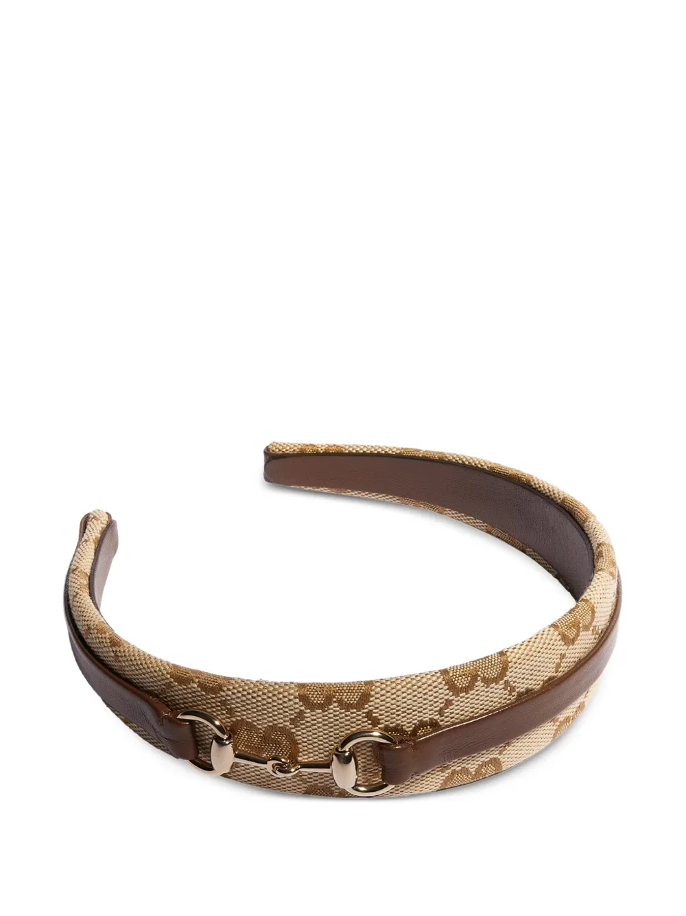 Gucci Kids GG Supreme Horsebit haarband Beige
