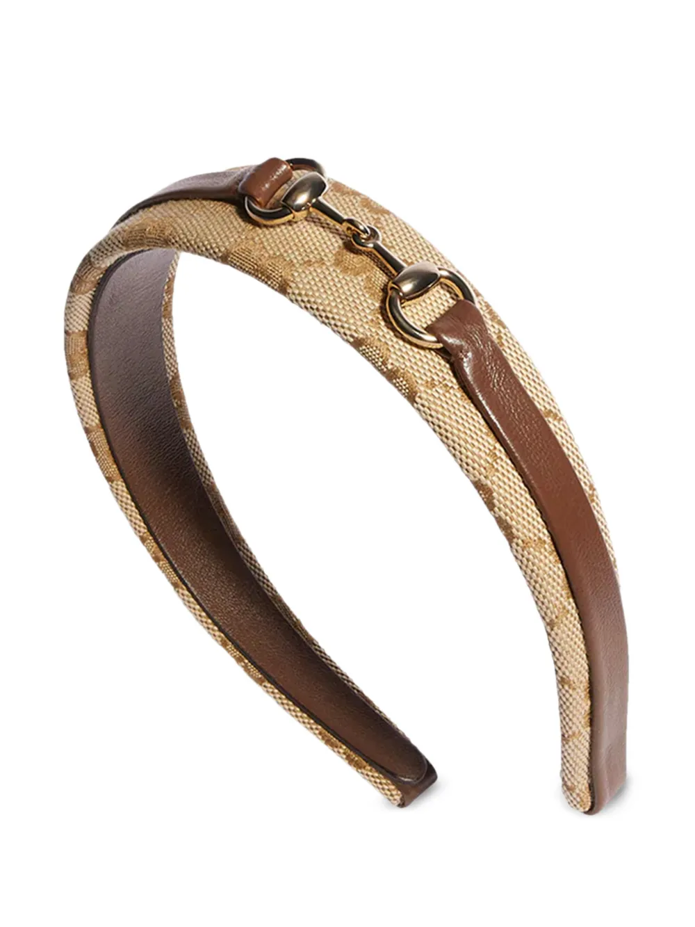 Gucci Kids GG Supreme Horsebit haarband Beige