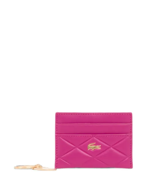 Lacoste quilted leather card holder